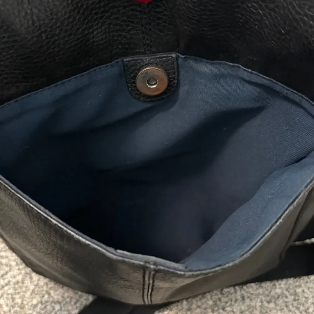 Black Cole Haan Leather Men's Crossbody Bag